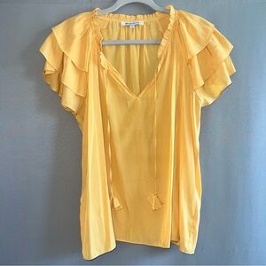 Rose & Olive Yellow Ruffled Blouse